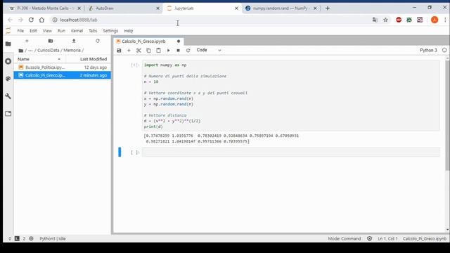 Metodo Monte Carlo con Python #1 - Calcolo del Pi Greco смотреть онлайн