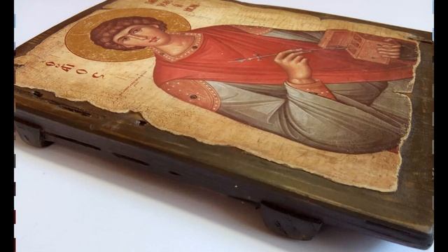 Икона Святого Пантелеймона ручной работы смотреть онлайн