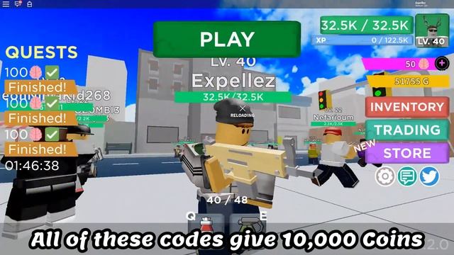 ALL *NEW* CODES IN [QUESTS!] Zombie Strike [BETA] *UPDATED* - Roblox смотреть онлайн