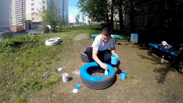 Клумбы из покрышек | Клумбы своими руками | Как сделать клумбу | Клумбы во дворе | Клумбы из шин