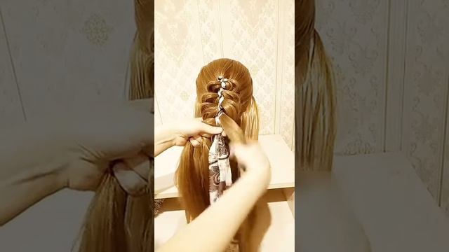 Мастер-класс по плетению пятипрядной косы с лентой | Урок пошагово | Прическа смотреть онлайн