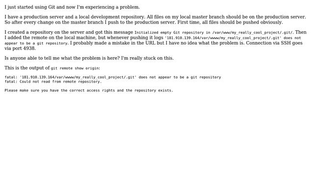 Ubuntu: Git - URL does not appear to be a git repository смотреть онлайн