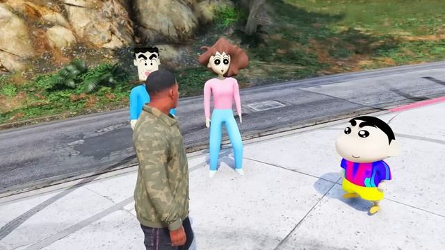 Shinchan Ke Mom Dad ( Very Sad Story ) Shinchan Left Franklin in Gta5 смотреть онлайн