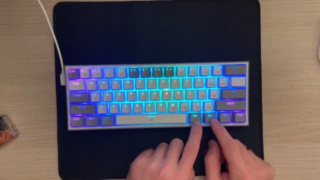 Демонстрация клавиатуры REDDRAGON FIZZ K617-RGB