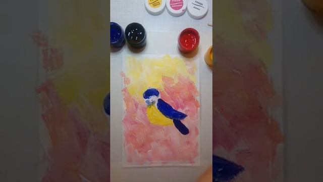 Мастер-класс рисуем синичку гуашью смотреть онлайн