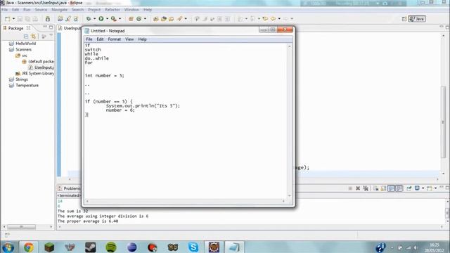 Java Tutorial 4 - Scanners and Control Structures смотреть онлайн