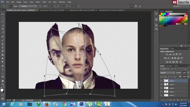 face off effect in photoshop tutorial zip style cs6/cc смотреть онлайн