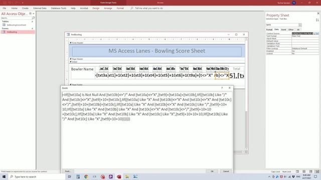 MS Access Bowling Score Sheet смотреть онлайн