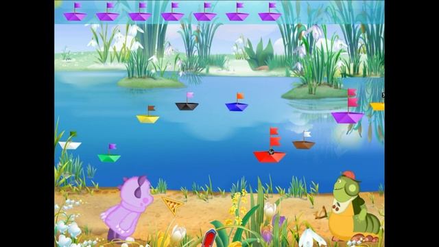 Лунтик Тренируем Память и Внимание. #6 Спасаем Кораблики от Пупсеня. Игры для Детей