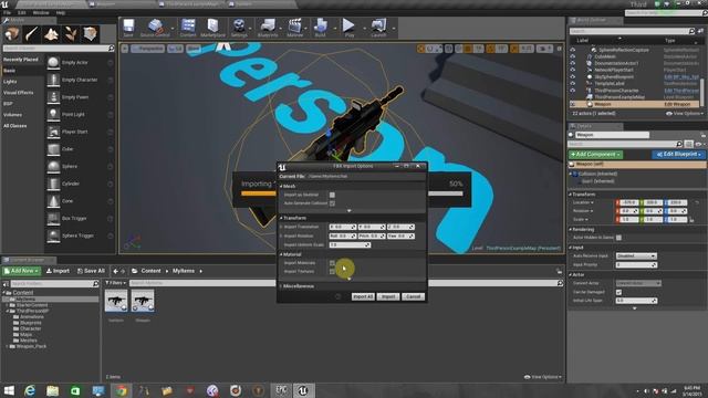 Unreal Engine 4 Complete Tutorials - Tutorial 4 - Create and Attach items or Weapons to Sockets смотреть онлайн