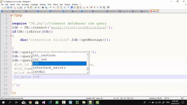 PHP Using PEAR creating Database смотреть онлайн