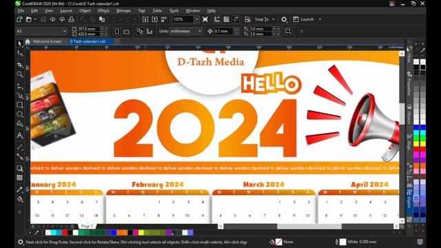 Calendar Designs CorelDraw 2020 смотреть онлайн