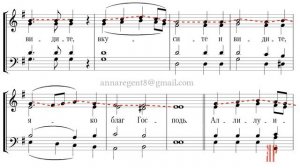 ВКУСИТЕ И ВИДИТЕ, Обиход - Сопрановая партия