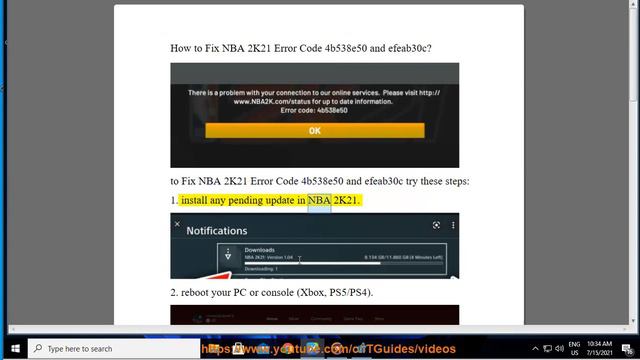 Fix NBA 2K21 Error Code 4b538e50 & efeab30c on Windows/PS5/PS4/Xbox смотреть онлайн