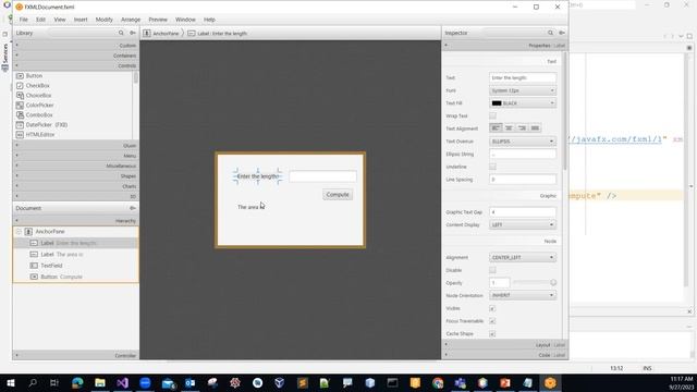 Java GUI: Create a Compute Area app using Scene Builder смотреть онлайн