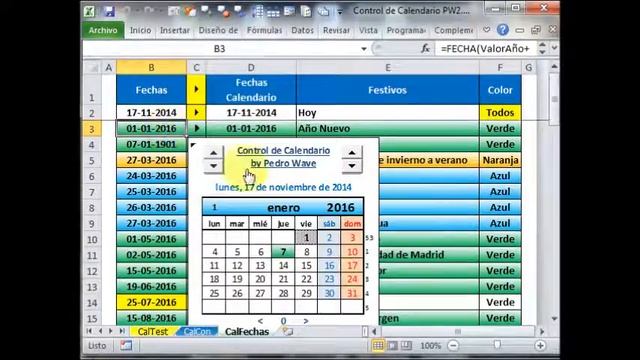 Control de Calendario Desplegable en Excel смотреть онлайн