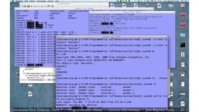 Cours programmation socket (réseau) n°6 p.2 - Broadcast et Multicast en Java et C) смотреть онлайн