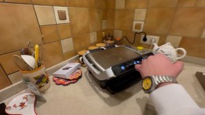 Шампиньоны на гриле Тефаль. Tefal optigrill. Грибы у Петровича