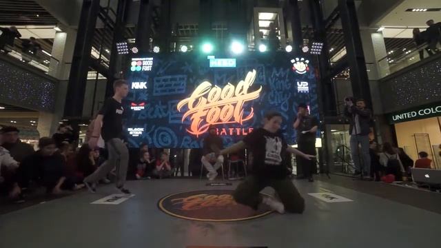 Баденов Кирилл vs Чугунова Ксения | 1/4 Hip Hop Juniors | Good Foot Battle смотреть онлайн