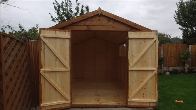 12 x 8 apex garden shed with double doors