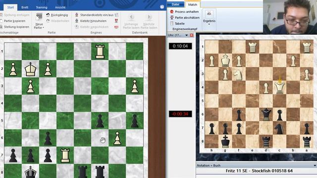 Fritz 11 SE vs Stockfish 010518_0-1_caro-kann-flohr-system смотреть онлайн