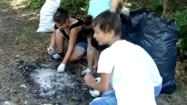 Субботник на кошелевской плотине. 20.08.2016. Клуб "Родник". Торез, ДНР смотреть онлайн