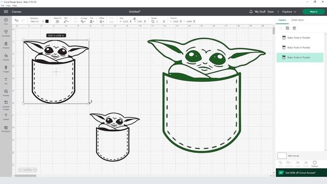 Baby Yoda In Pocket Svg Cutting Files for Cricut Silhouette Premium cut SVG смотреть онлайн