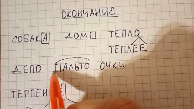 Что такое окончание и как правильно выделить окончание в слове + у каких слов окончаний нет смотреть онлайн