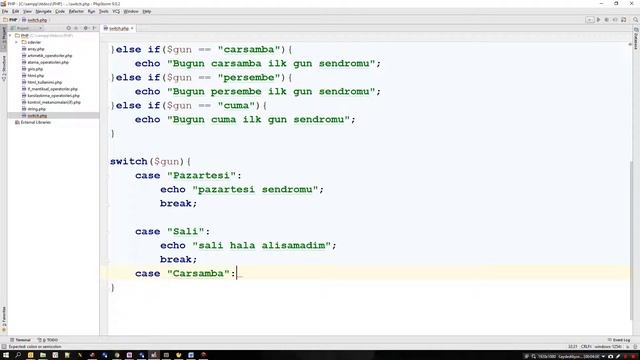 PHP Eğitim Part 13 Switch Case смотреть онлайн