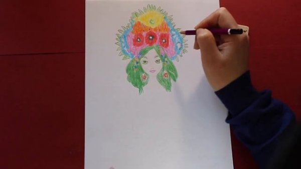 Як намалювати Мавку Лісова пісня. Українка. How to draw Mavka Как нарисовать вышиванку Украинка