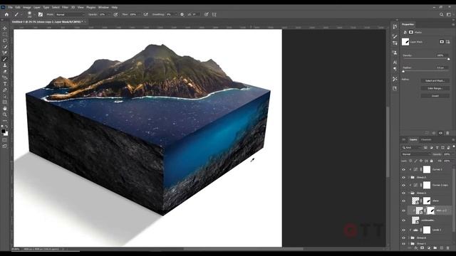 3d island | Create Microworld in photoshop | Microworld Manipulation смотреть онлайн