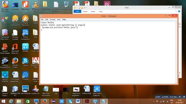 How Set Path in Java and one basic program смотреть онлайн