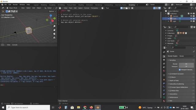 Using blender python scripting to delete enviornment смотреть онлайн