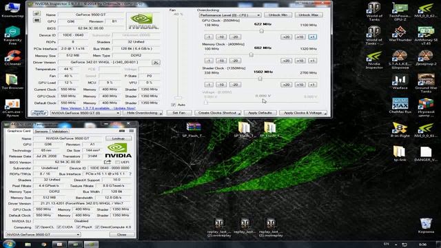 Разгон видеокарты NVIDIA GeForce 9500 GT до +40% производительности смотреть онлайн
