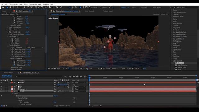 How to make 3D ocean with whale render inside Element 3D II Tutorial After Effects смотреть онлайн