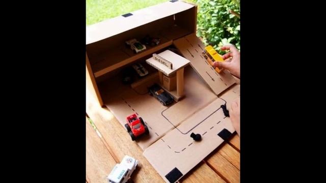 Гараж из картона своими руками смотреть онлайн