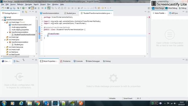 Creating Custom Transformer Using Annotation in Mule смотреть онлайн