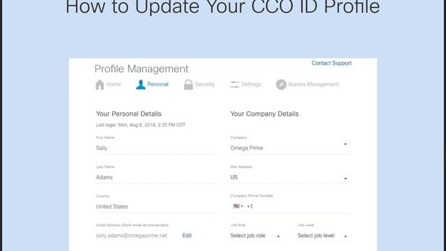 How to Update a CCO ID Profile смотреть онлайн