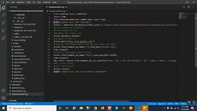 Selenium with Python Beginner tutorial | Learn Selenium Python using VS code | Ahsan CodeBytes смотреть онлайн