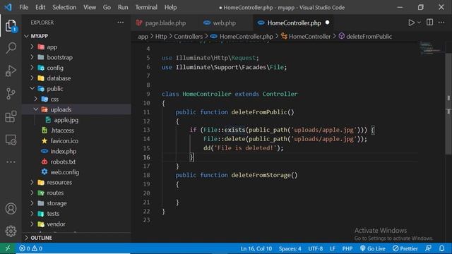 Laravel 8 in Tamil - 39 - How to Delete file from public / storage folder смотреть онлайн