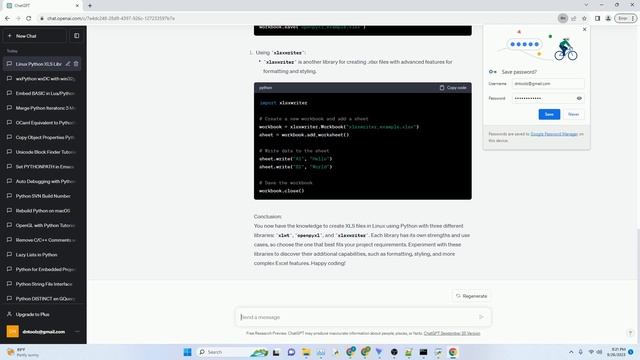 Which library should I use to write an XLS from Linux Python смотреть онлайн