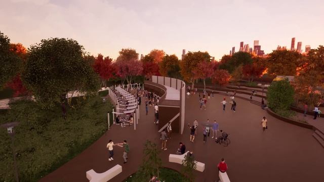 Проект Коворкинг на природе, с кинотеатром и ярмаркой/ декабрь 2020/ TWINMOTION+ArchiCAD смотреть онлайн