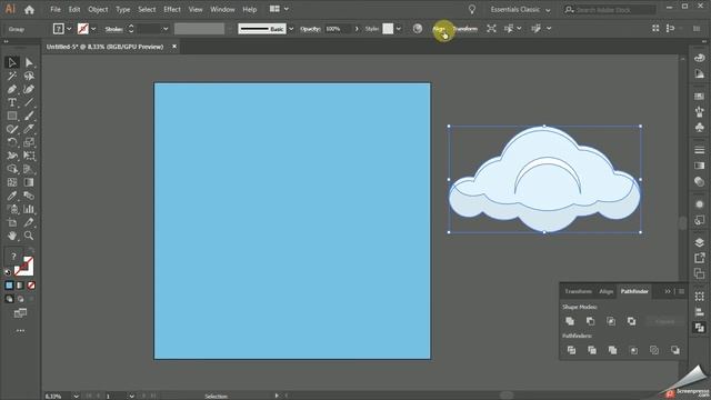 How to Create CLOUDS in Adobe Illustrator - Vector Tutorial смотреть онлайн