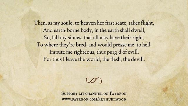 Holy Sonnet 6 by John Donne - Read by Arthur L Wood смотреть онлайн