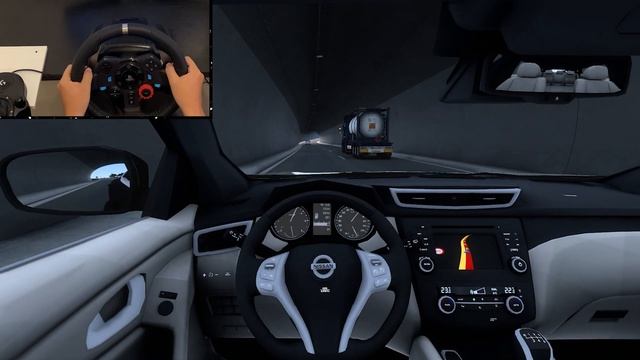 Nissan Qashqai J11 - Euro Truck Simulator 2 | Steering Wheel Gameplay смотреть онлайн