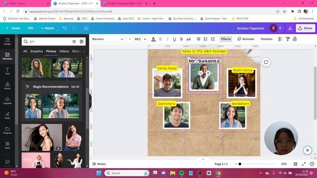 Tutorial IG Feed Struktur Organisasi Kelas di Canva FREE смотреть онлайн