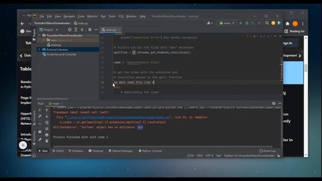 How to fix : Pytube all errors fixed - Python script for downloading youtube videos смотреть онлайн