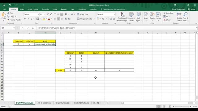 IFERROR funksiyası - Excel dərsləri #15 смотреть онлайн