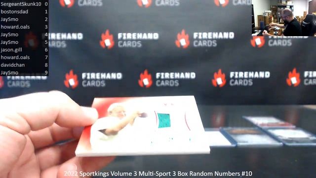 5/29/2023 2022 Sportkings Volume 3 Multi-Sport 3 Box Random Numbers #10 смотреть онлайн