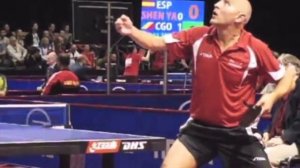 Настольный теннис замедленная съёмка подачи